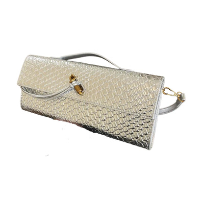 Boho Luxe Woven Baguette Bag